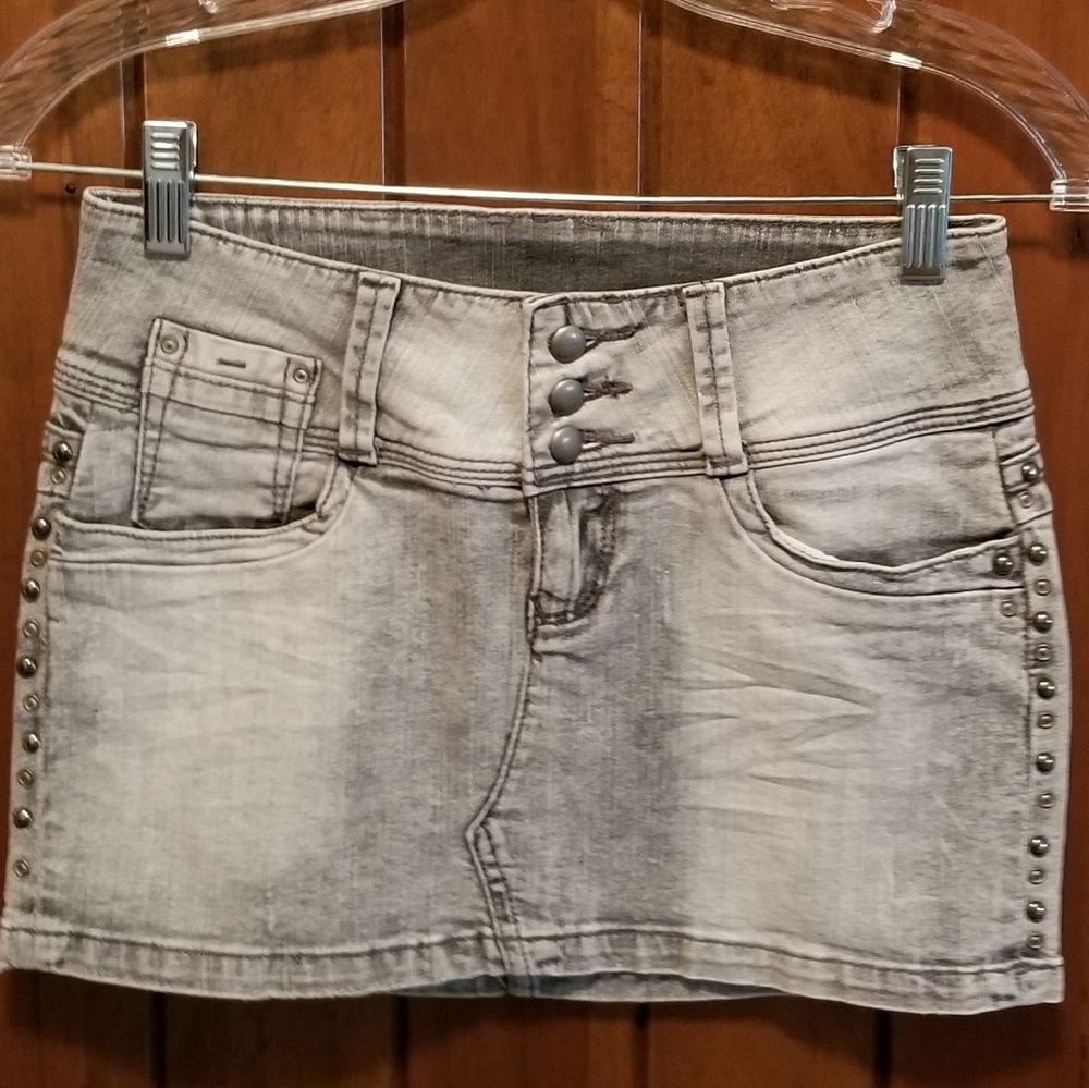 Riveted Mini Skirt